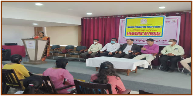 Head of Department Prof. Sarala Sanap addressing the students of Certificate
Course in English