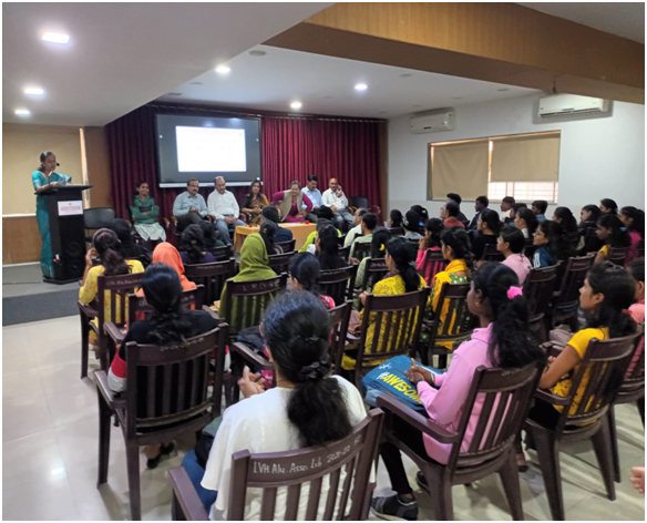 Smt. Sarala Sanap Head Dept.of English presenting Welcome Address during
Induction Programme