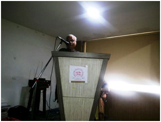 Journalist & Social Activist Mr. Vishwas Deokar Addressing the Audience      Mr. Milind Murugkaraddressing in the Seminar   
												