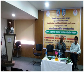 Journalist & Social Activist Mr. Vishwas Deokar Addressing the Audience      Mr. Milind Murugkaraddressing in the Seminar   
												